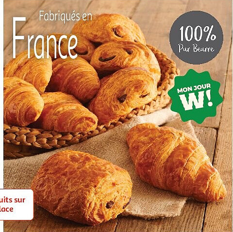 5 croissants + 5 pains au chocolat pur beurre