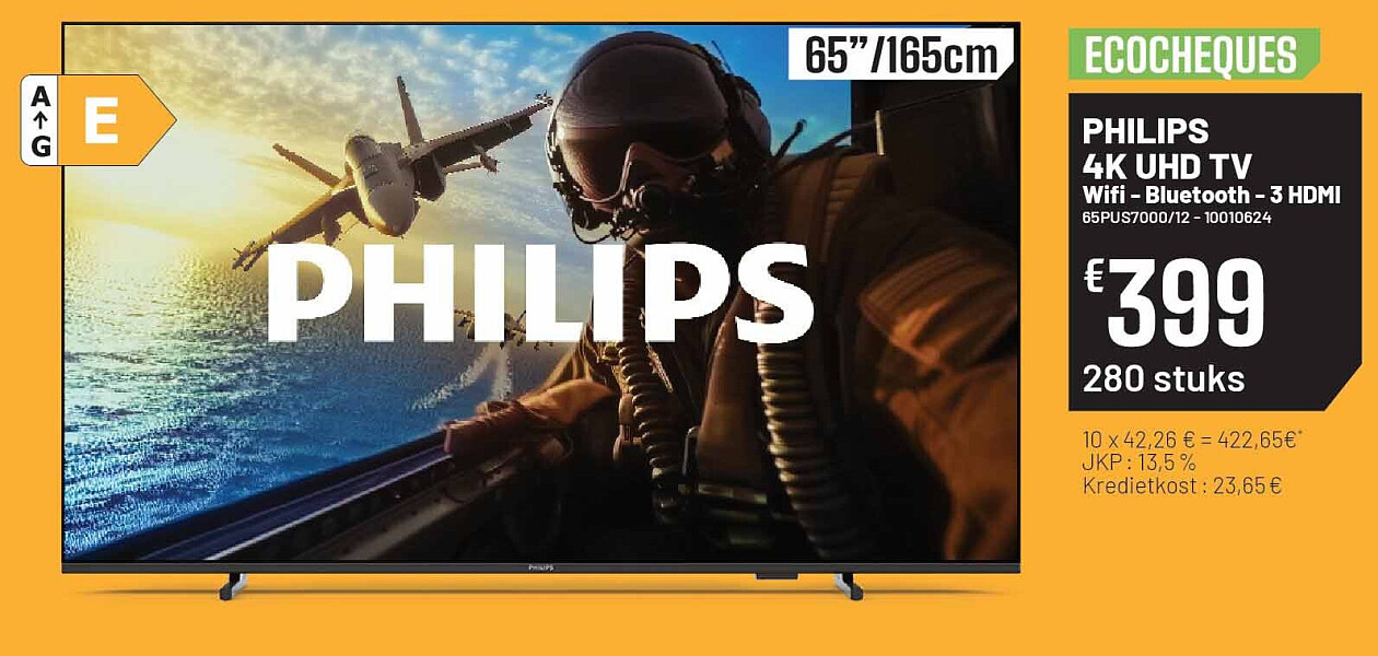 PHILIPS 4K UHD TV Wifi - Bluetooth - 3 HDMI 65PUS7000/12