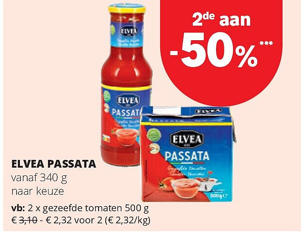 ELVEA PASSATA gezeefde tomaten 500 g
