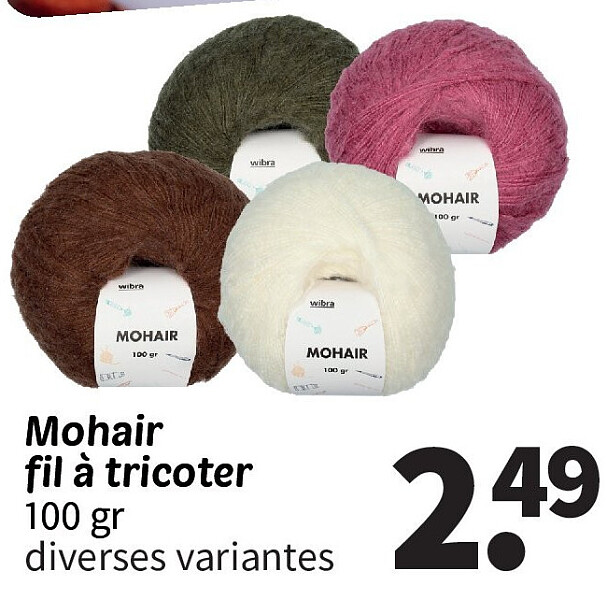 Mohair fil à tricoter