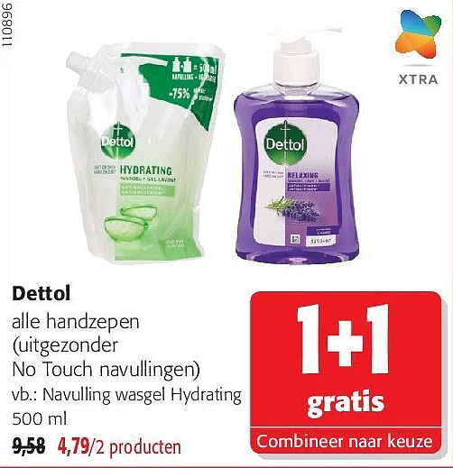 Dettol Navulling wasgel Hydrating 500 ml