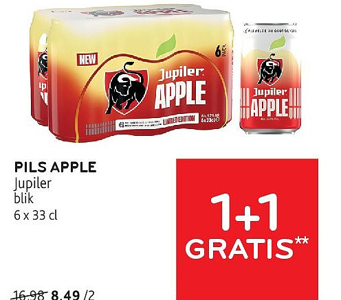 PILS APPLE Jupiler blik 6 x 33 cl