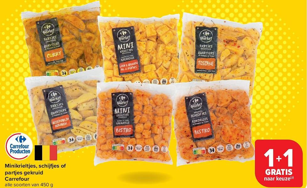 Minikrieltjes, schij es of partjes gekruid Carrefour