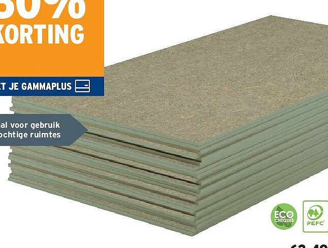 MDF plaat vochtwerend, dikte 18 mm