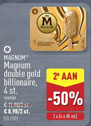 Magnum double gold billionaire, 4st.