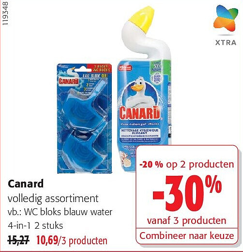 Canard WC bloks blauw water 4-in-1 2 stuks