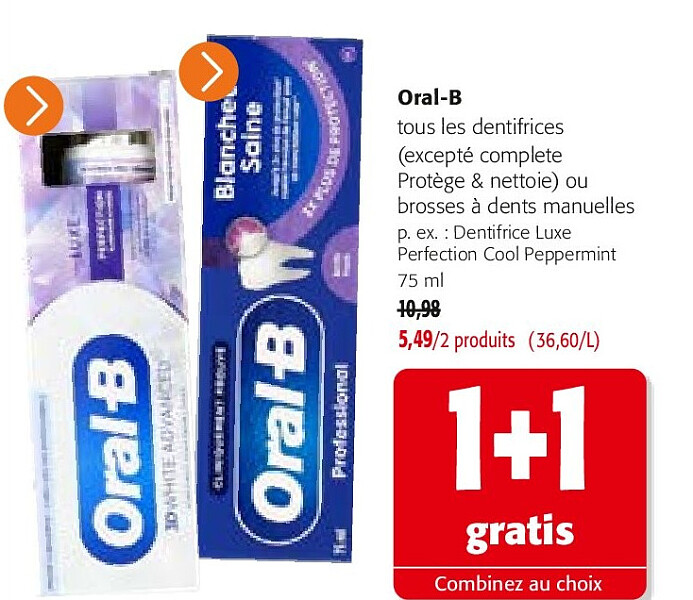 Oral-B tous les dentifrices