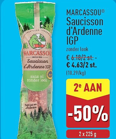 Saucisson d'Ardenne IGP