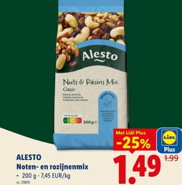 Noten- en rozijnenmix