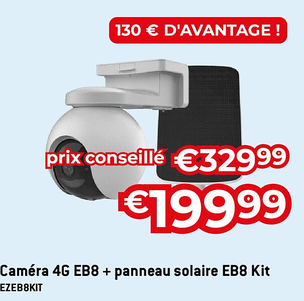 Caméra 4G EB8 + panneau solaire EB8 Kit