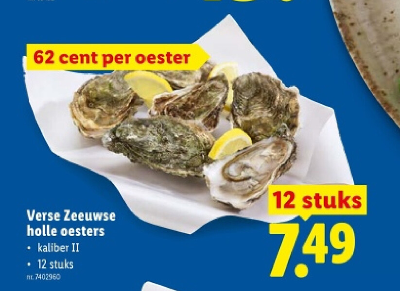 Verse Zeeuwse holle oesters