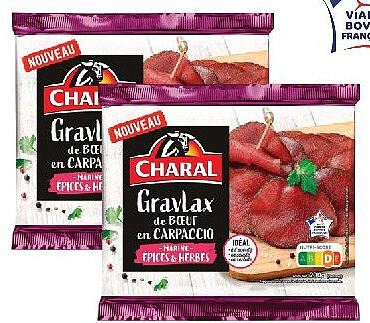 Gravlax de bœuf en carpaccio Charal