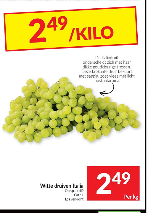 Witte druiven Italia