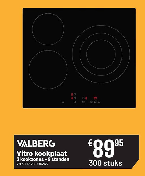 Table vitro 3 foyers - 9 positions