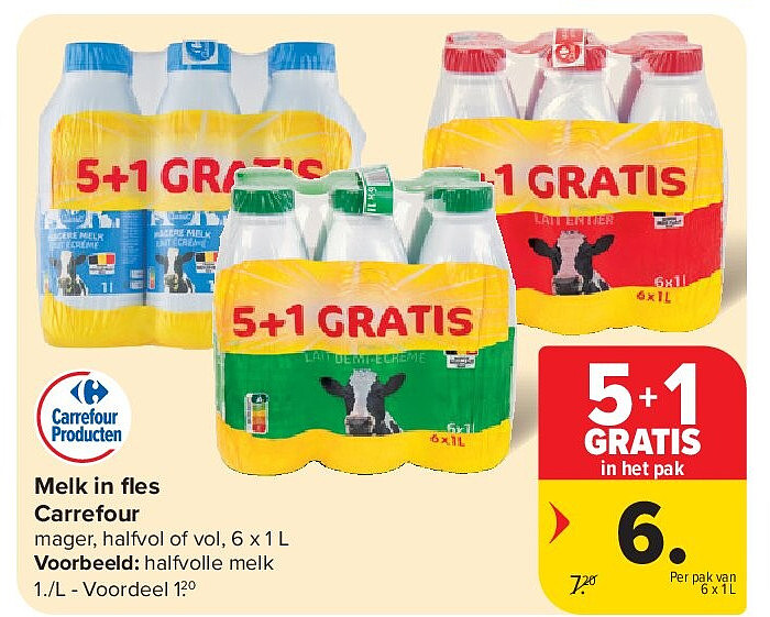 Melk in fl es Carrefour