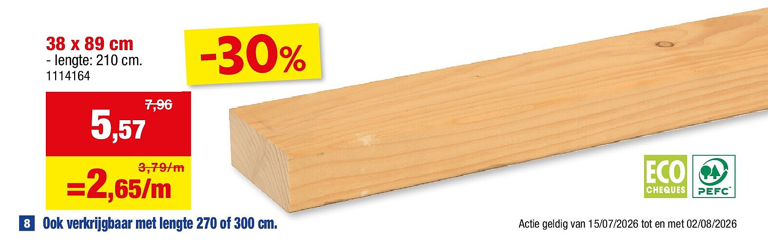 VUREN SLS-BALKEN 38 x 89 cm