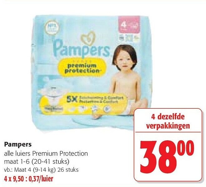 Pampers alle luiers Premium Protection