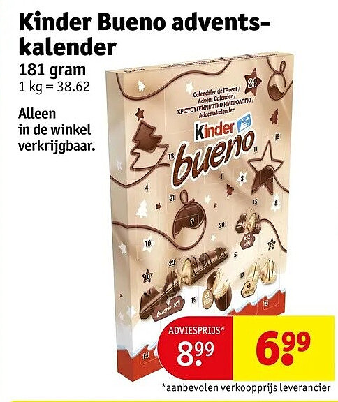 Kinder Bueno adventskalender