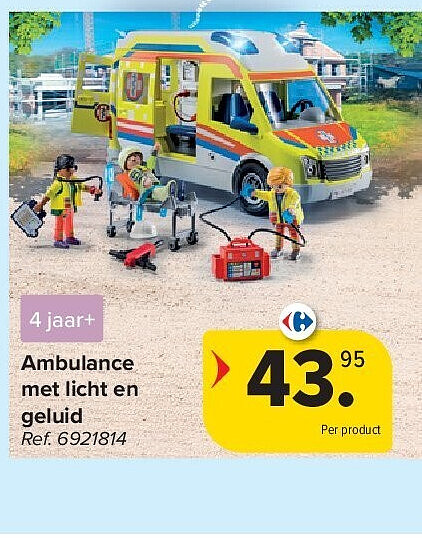 Ambulance met licht en geluid