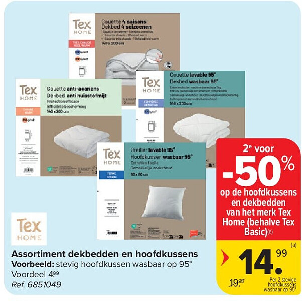 Assortiment dekbedden en hoofdkussens