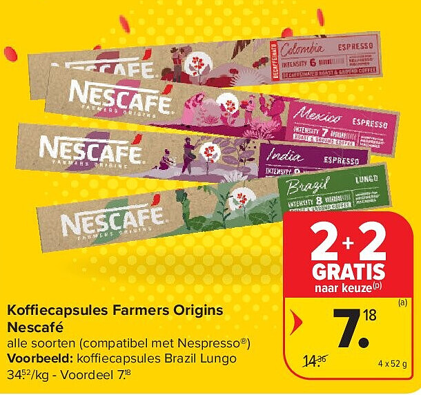 Koffiecapsules Farmers Origins Nescafé