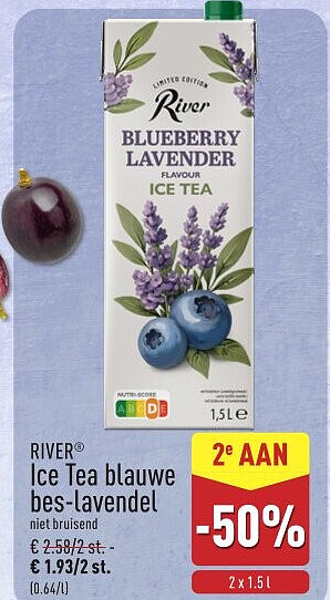 Ice Tea blauwe bes-lavendel