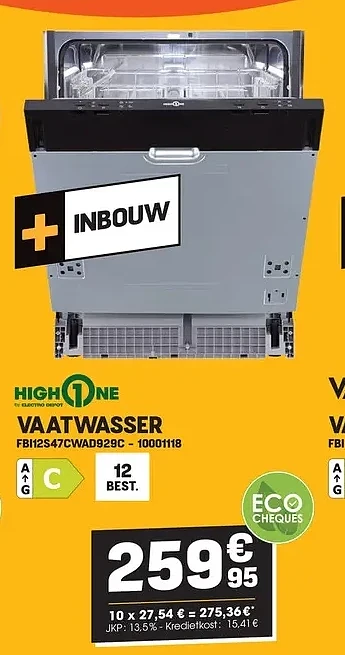 High One VAATWASSER FBI12S47CWAD929C