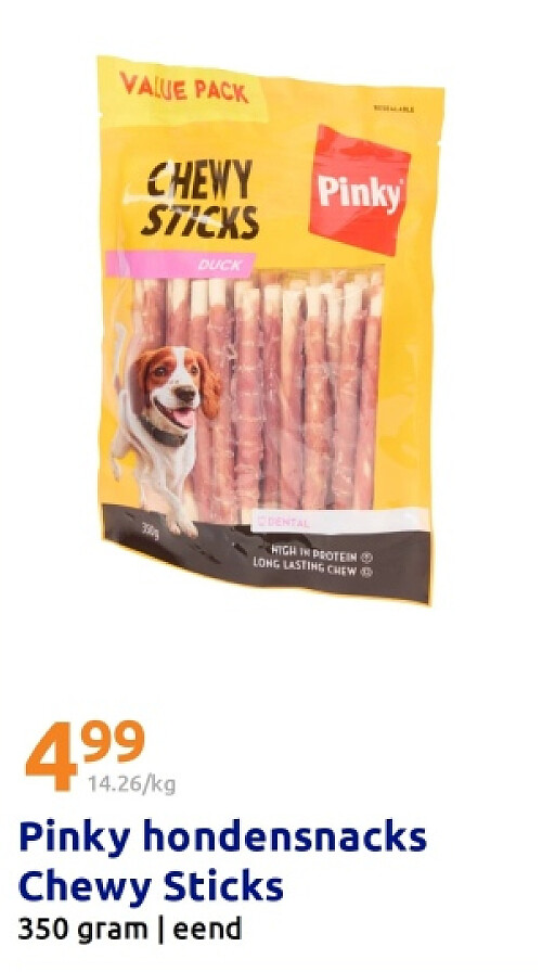 Pinky hondensnacks Chewy Sticks