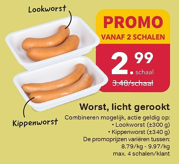 Worst, licht gerookt