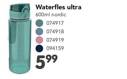 Waterfles ultra 600ml nordic 074917 074918 074919 094159