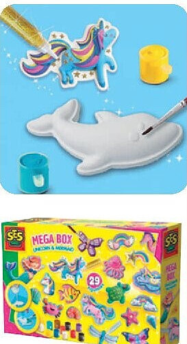 Gieten en schilderen mega box unicorn en zeemeermin