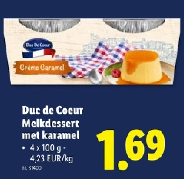 Melkdessert met karamel