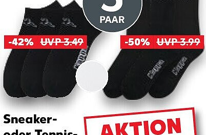 Kappa Sneaker- oder Tennissocken