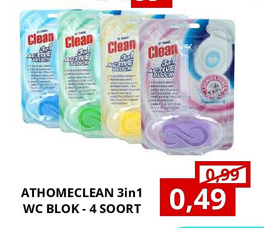 ATHOMECLEAN 3in1 WC BLOK - 4 SOORT
