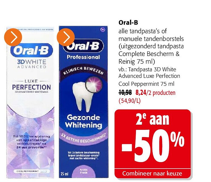 Oral-B alle tandpasta’s of manuele tandenborstels