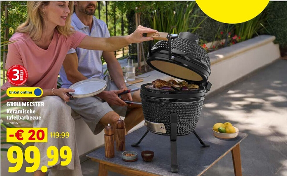 Keramische tafelbarbecue