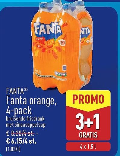 Fanta orange, 4-pack