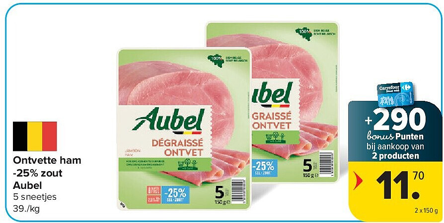 Ontvette ham -25% zout Aubel