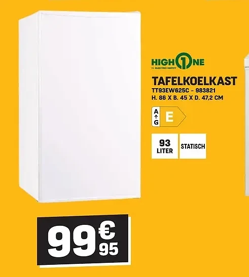 High One TAFELKOELKAST TT93EW625C