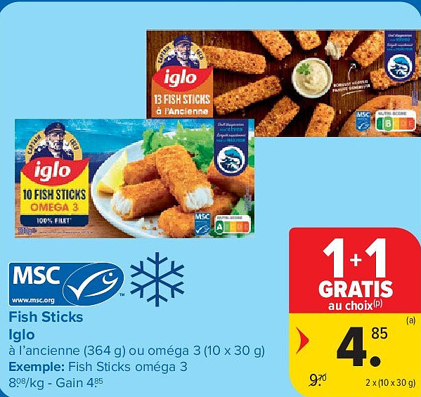 Fish Sticks Iglo 2 x (10 x 30 g)