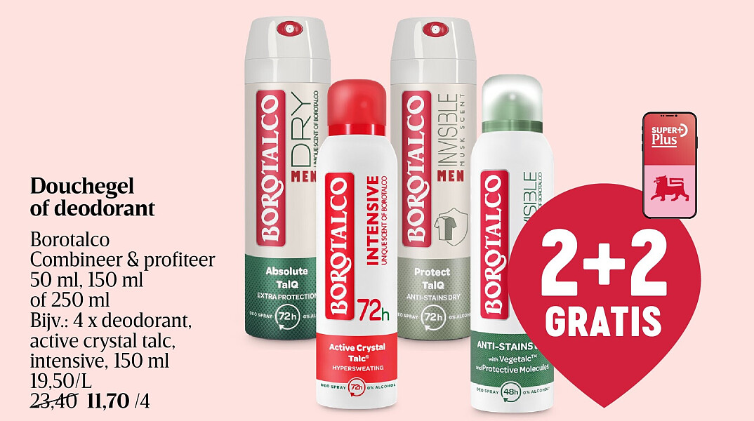 Douchegel of deodorant