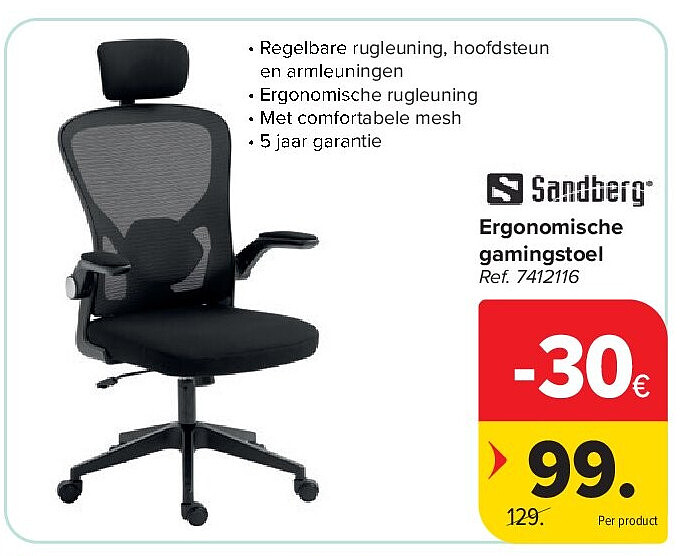 Ergonomische gamingstoel