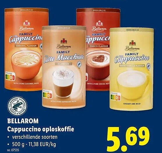 BELLAROM Cappuccino oploskoffie