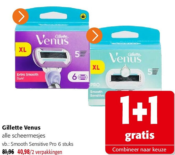 Gillette Venus alle scheermesjes