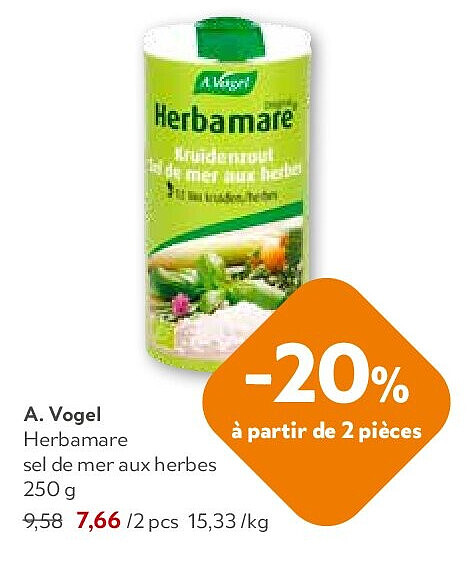 A. Vogel Herbamare sel de mer aux herbes 250 g