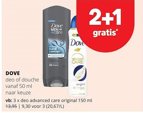 DOVE deo advanced care original 150 ml