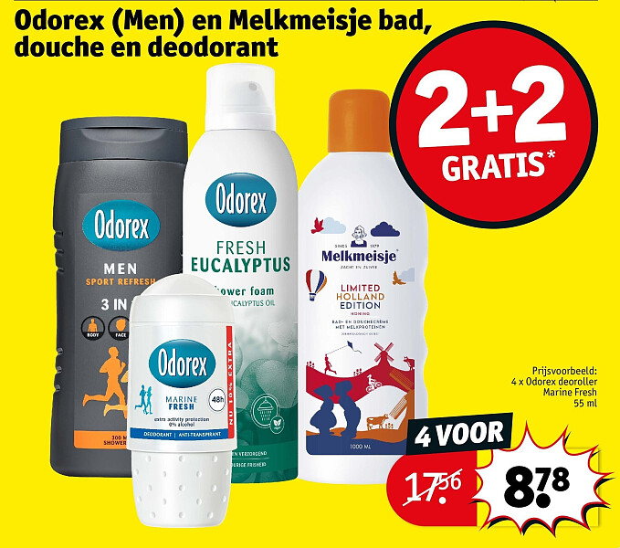 Odorex (Men) en Melkmeisje bad, douche en deodorant