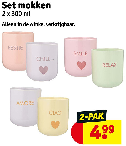 Set mokken 2 x 300 ml
