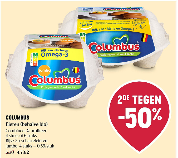COLUMBUS Eieren (behalve bio)