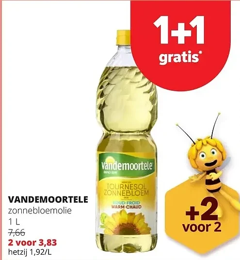VANDEMOORTELE zonnebloemolie 1L